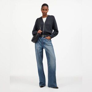 MADEWELL x Kaihara Denim Low-Slung Baggy Jeans in Mustart Wash Size 27